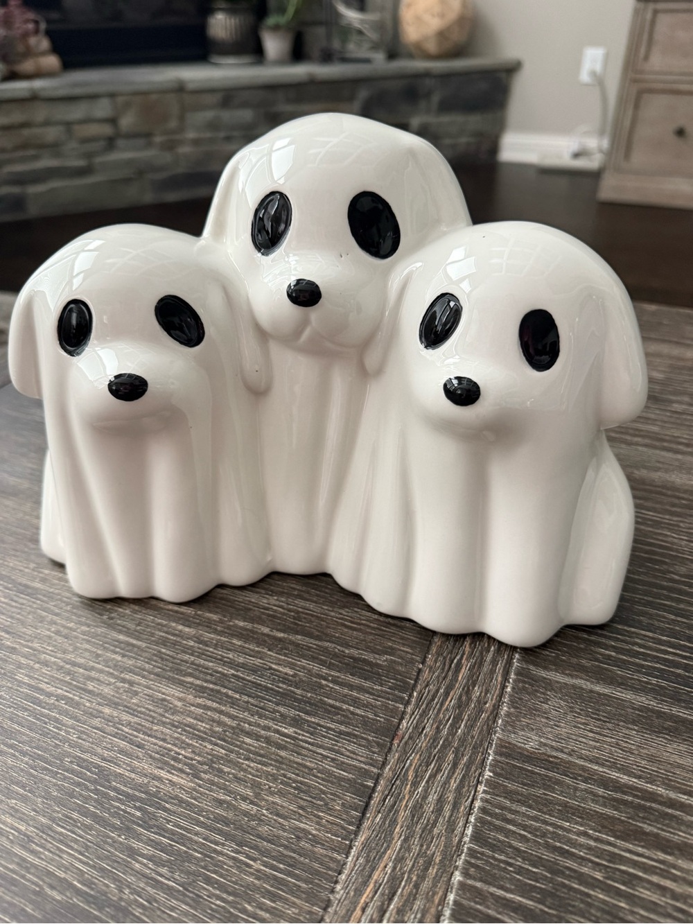 NWT Halloween Ghost Ceramic Dogs